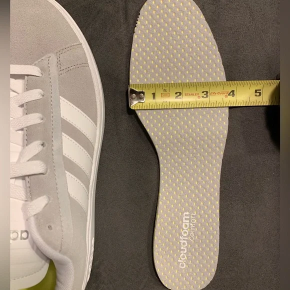 Adidas Grand Court Alpha Sneaker Suede Leather Grey White Couldfoam Comfort - Picture 14 of 15